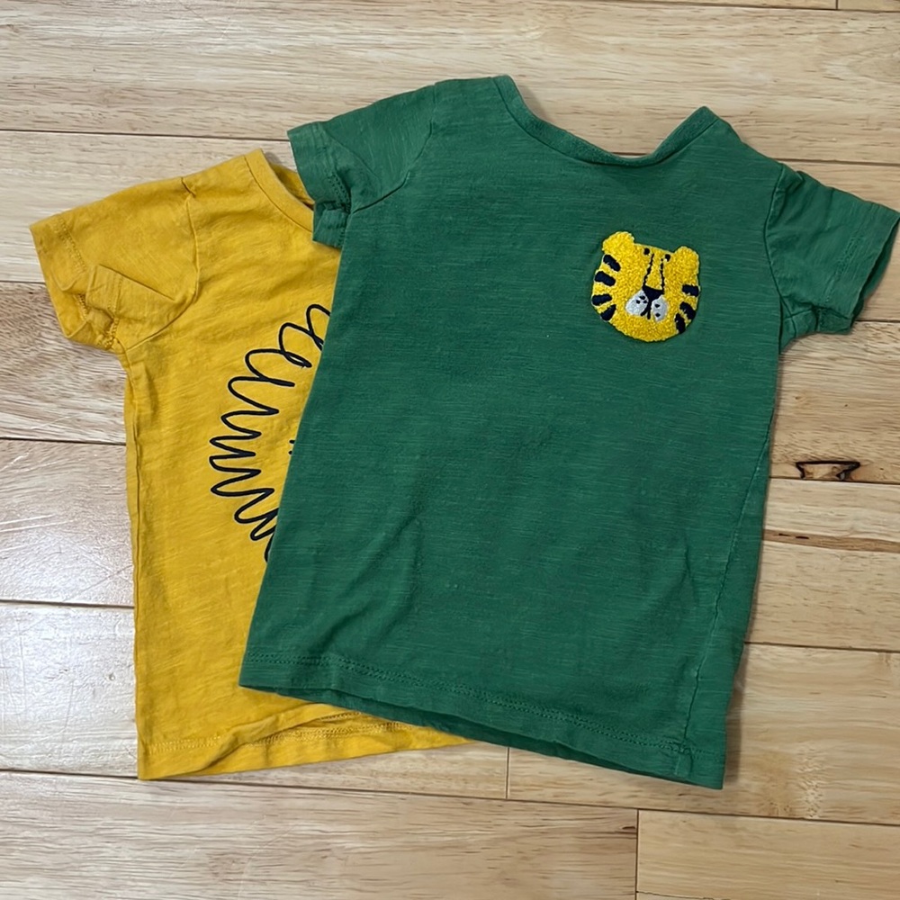 - Seed Heritage Baby Boy Toddler T-shirt Tee, Yellow Green Tiger 6-12 m